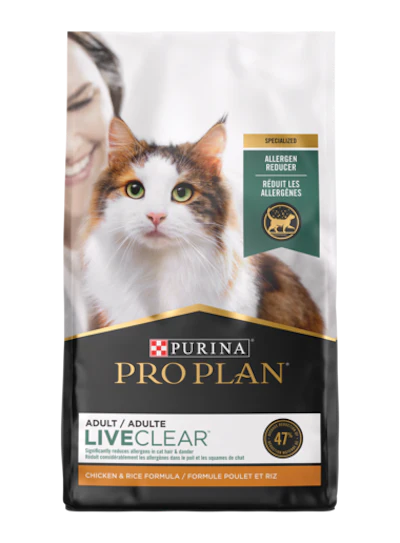 Purina Pro Plan LiveClear allergen reducing cat food