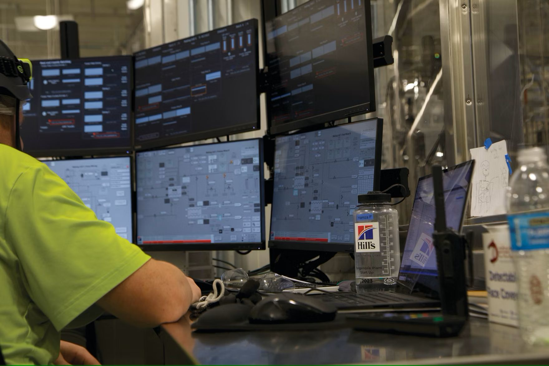 Control room in Hill's Pet Nutrition's newest manufacturing plant in Tonganoxie, Kansas