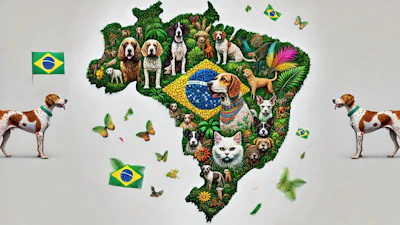 Dall·e 2024 09 20 14 18 09 A Detailed Map Of Brazil Made From A Mosaic Of Images Of Cats The Mosaic Should Be Vibrant And Colorful, Evoking The Spirit Of Carnivale, With Elemen