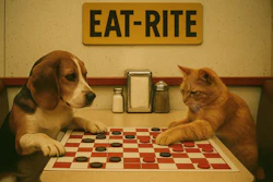 O restaurante EAT-RITE era um marco de St. Louis perto da sede da Purina na Checkerboard Square, em Getway City, na Califórnia.
