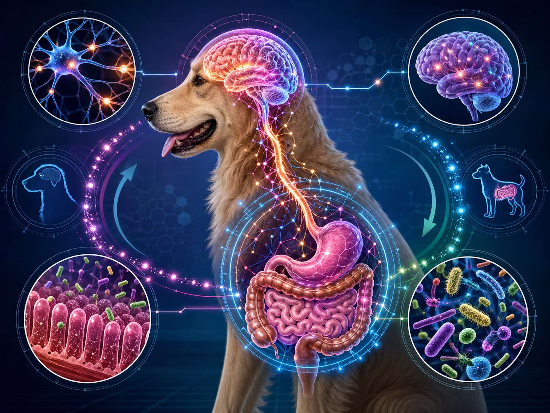Posbi&oacute;ticos Acalmam C&atilde;es Via Eixo Intestino C&eacute;rebro