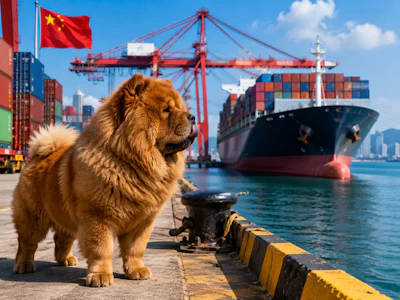 A Chow Chow Standing In A Port In China u8u J Ui Khe9