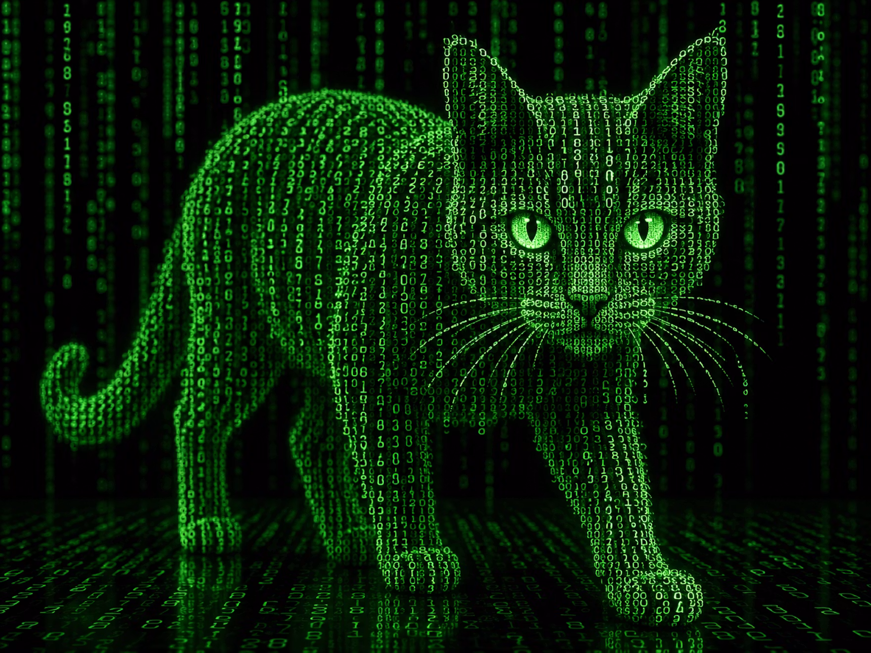 Cat Made From Green Digits w12 F1 Fha9e