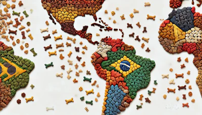 Dalle 2024 06 27 063329 A Map Of Latin America Made With Dog Kibble Arranged Like A Mosaic The Different Countries Are Outlined And Distinguishable By Variations In Kibble C ag5 Bg Lfxe C